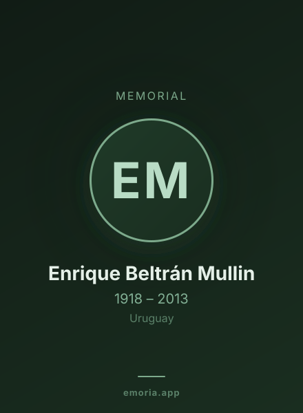 Memorial portrait of Enrique Beltrán Mullin