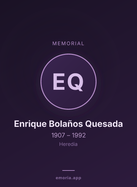 Memorial portrait of Enrique Bolaños Quesada