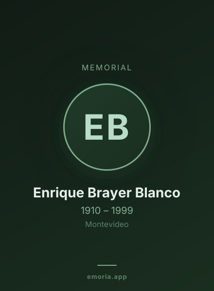 Memorial portrait of Enrique Brayer Blanco
