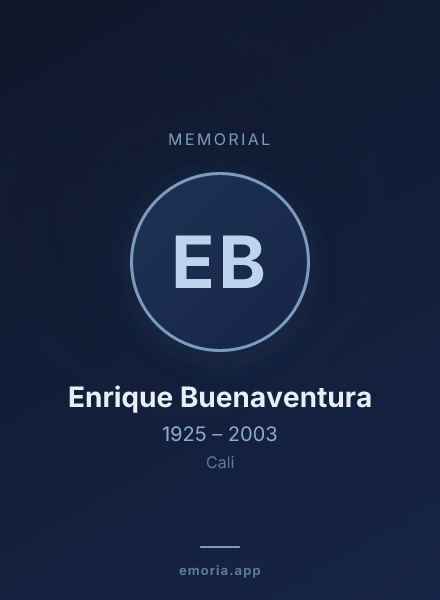 Memorial portrait of Enrique Buenaventura