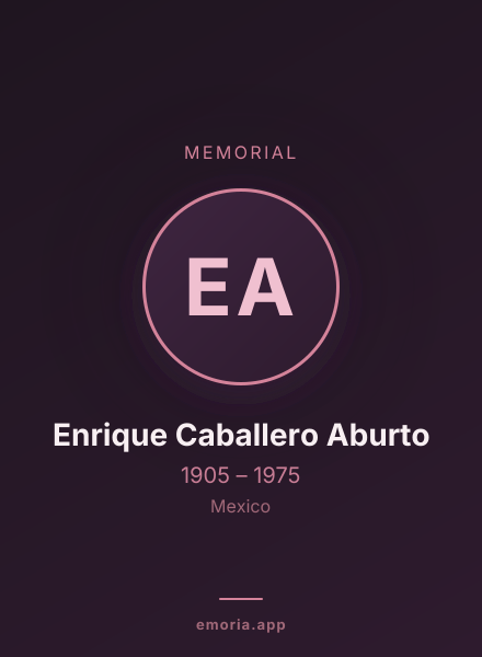 Memorial portrait of Enrique Caballero Aburto