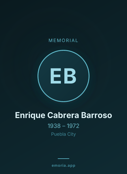 Memorial portrait of Enrique Cabrera Barroso
