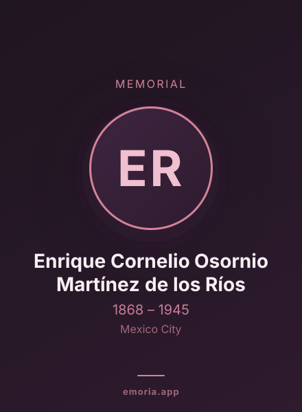 Memorial portrait of Enrique Cornelio Osornio Martínez de los Ríos