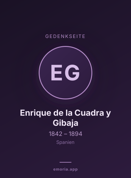 Gedenkportrait von Enrique de la Cuadra y Gibaja