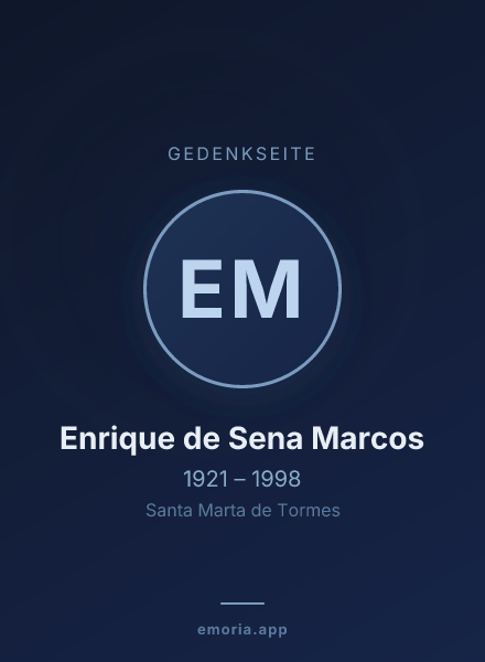 Gedenkportrait von Enrique de Sena Marcos