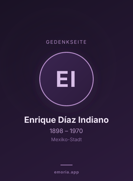 Gedenkportrait von Enrique Díaz Indiano