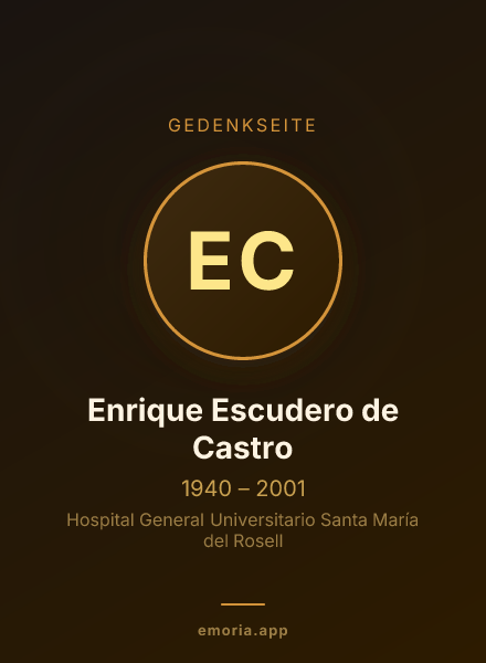 Gedenkportrait von Enrique Escudero de Castro