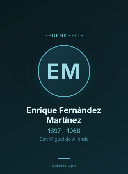 Gedenkportrait von Enrique Fernández Martínez
