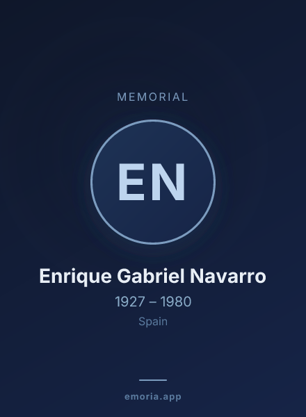 Memorial portrait of Enrique Gabriel Navarro