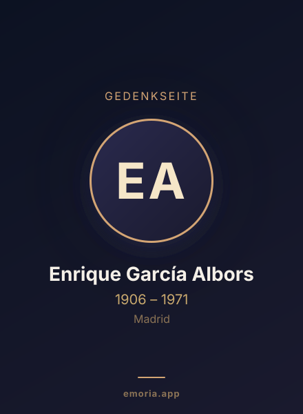 Gedenkportrait von Enrique García Albors