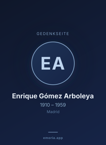 Gedenkportrait von Enrique Gómez Arboleya