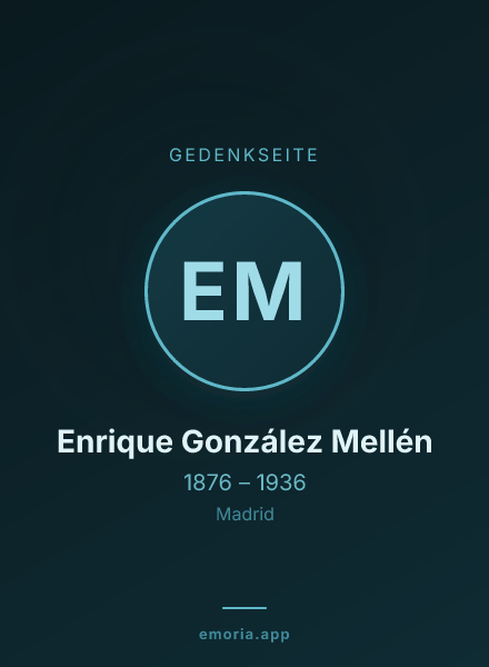 Gedenkportrait von Enrique González Mellén