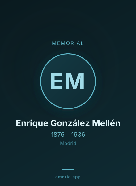 Memorial portrait of Enrique González Mellén