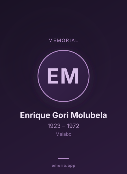 Memorial portrait of Enrique Gori Molubela