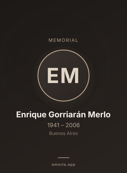Memorial portrait of Enrique Gorriarán Merlo