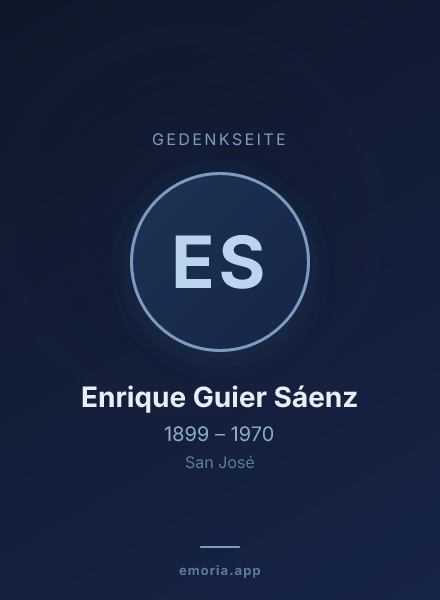 Gedenkportrait von Enrique Guier Sáenz