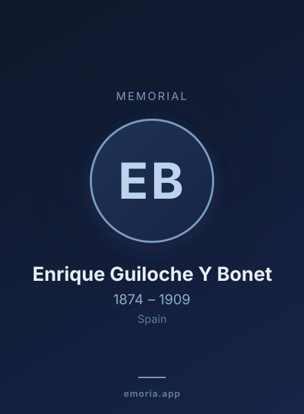 Memorial portrait of Enrique Guiloche Y Bonet