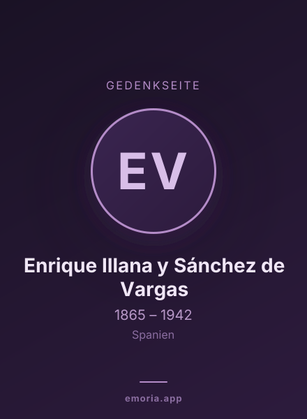 Gedenkportrait von Enrique Illana y Sánchez de Vargas