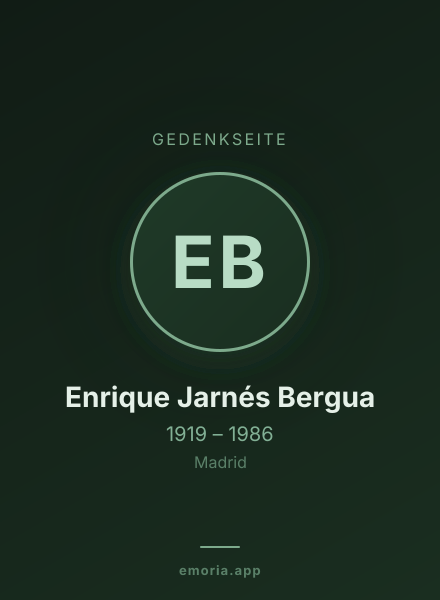 Gedenkportrait von Enrique Jarnés Bergua