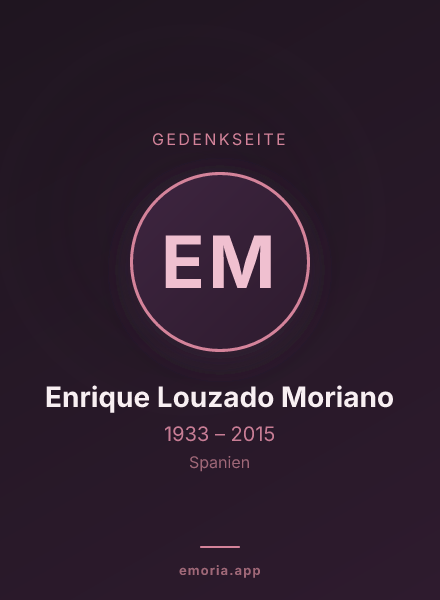 Gedenkportrait von Enrique Louzado Moriano