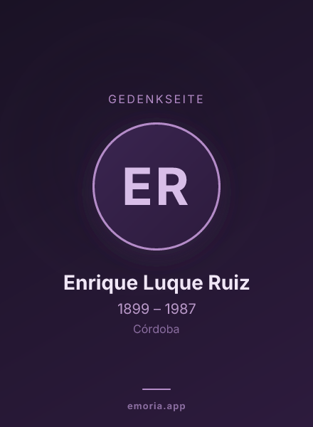 Gedenkportrait von Enrique Luque Ruiz