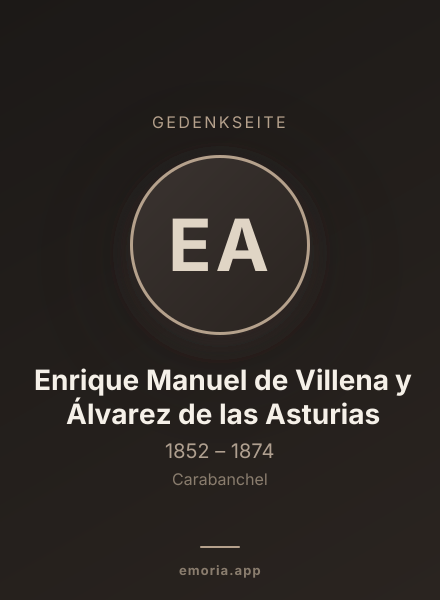 Gedenkportrait von Enrique Manuel de Villena y Álvarez de las Asturias