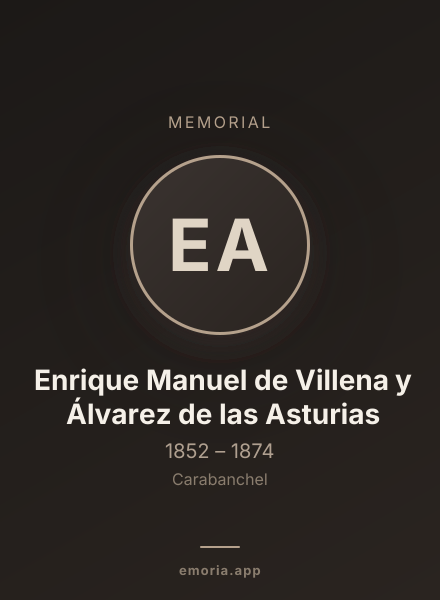 Memorial portrait of Enrique Manuel de Villena y Álvarez de las Asturias