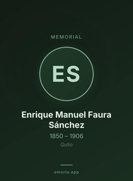 Memorial portrait of Enrique Manuel Faura Sánchez
