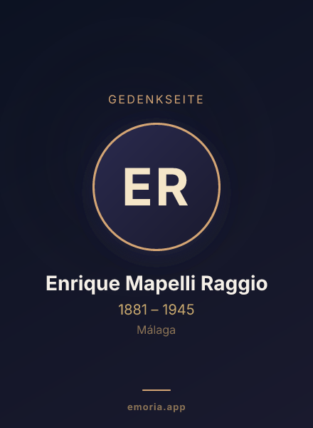 Gedenkportrait von Enrique Mapelli Raggio