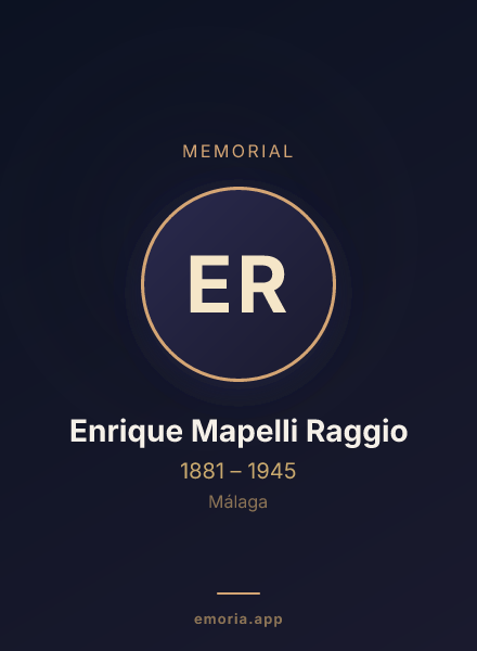 Memorial portrait of Enrique Mapelli Raggio