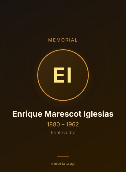 Memorial portrait of Enrique Marescot Iglesias