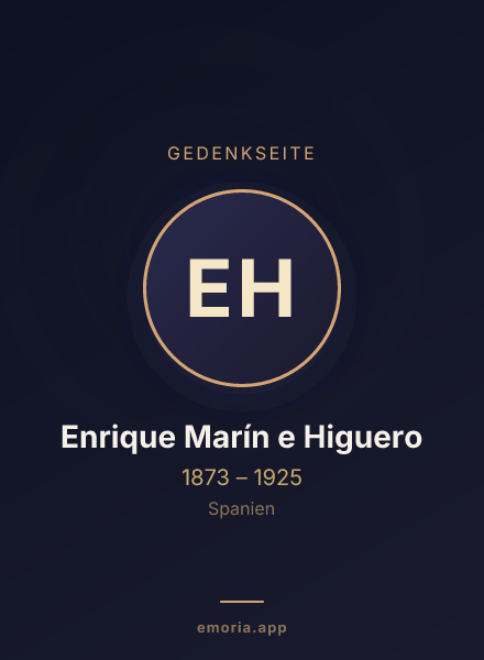 Gedenkportrait von Enrique Marín e Higuero