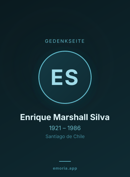 Gedenkportrait von Enrique Marshall Silva
