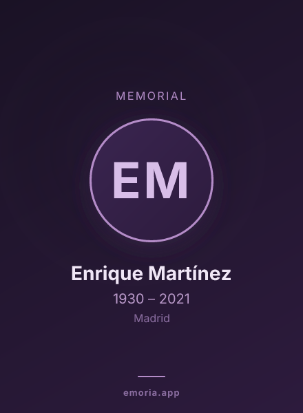 Memorial portrait of Enrique Martínez