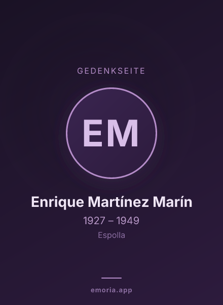 Gedenkportrait von Enrique Martínez Marín