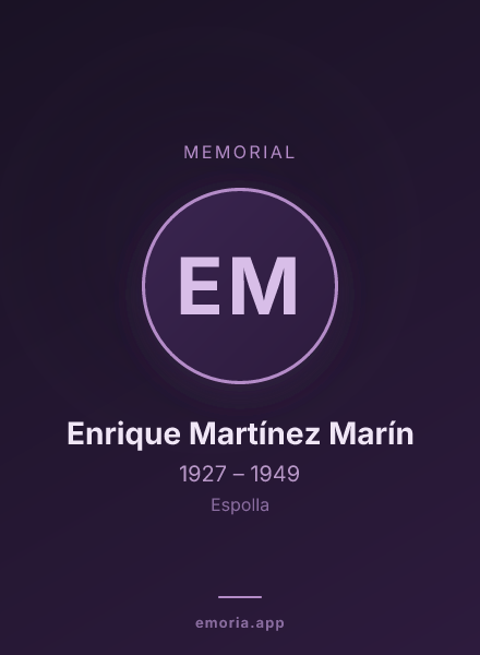 Memorial portrait of Enrique Martínez Marín