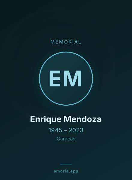 Memorial portrait of Enrique Mendoza