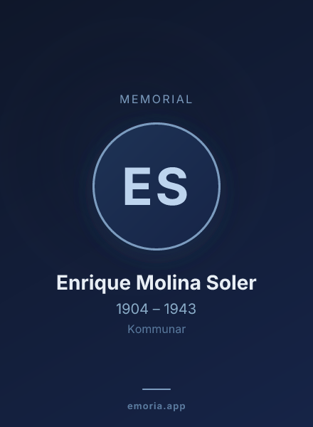 Memorial portrait of Enrique Molina Soler