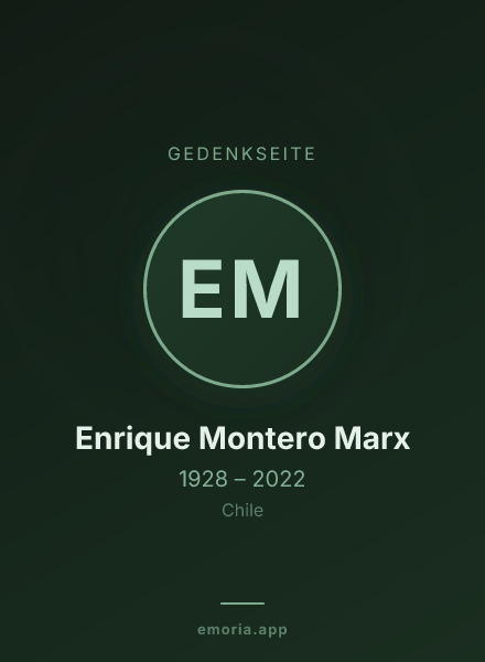 Gedenkportrait von Enrique Montero Marx