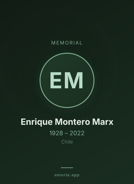 Memorial portrait of Enrique Montero Marx