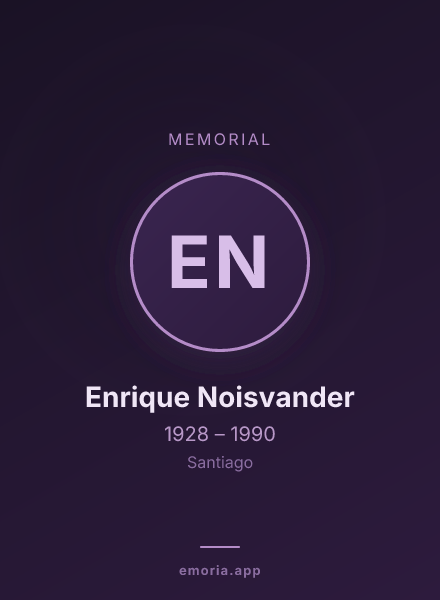 Memorial portrait of Enrique Noisvander