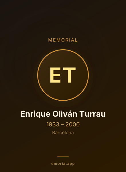 Memorial portrait of Enrique Oliván Turrau