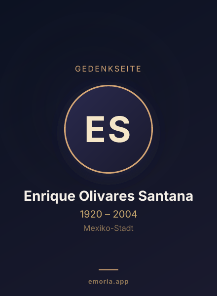 Gedenkportrait von Enrique Olivares Santana
