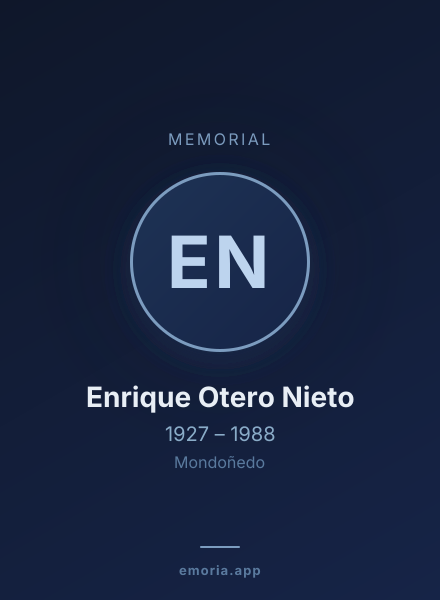 Memorial portrait of Enrique Otero Nieto