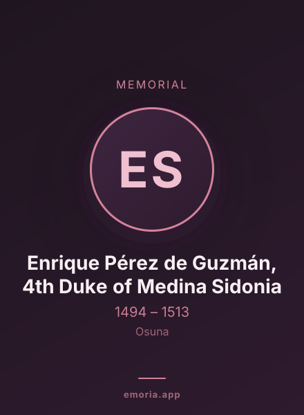 Memorial portrait of Enrique Pérez de Guzmán, 4th Duke of Medina Sidonia