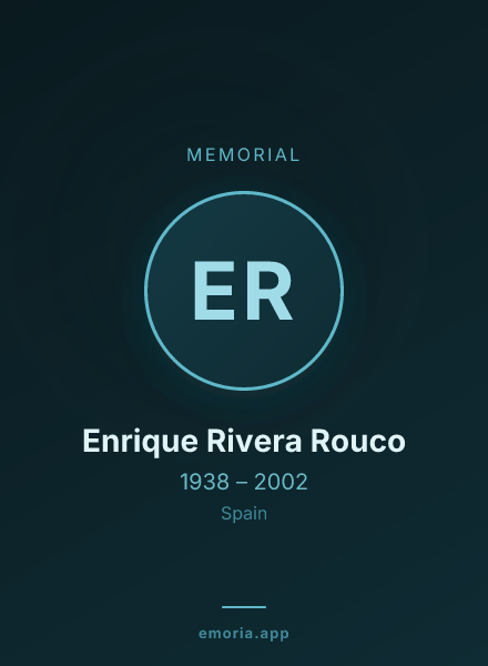 Memorial portrait of Enrique Rivera Rouco