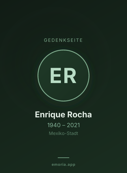 Gedenkportrait von Enrique Rocha