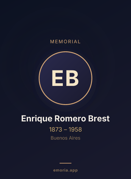 Memorial portrait of Enrique Romero Brest