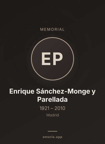 Memorial portrait of Enrique Sánchez-Monge y Parellada