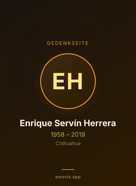 Gedenkportrait von Enrique Servín Herrera